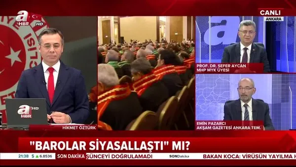 MHP MYK Üyesi Prof. Dr. Sefer Aycan A Haber canlı yayınında açıkladı: Barolar siyaset yapıyor | Video