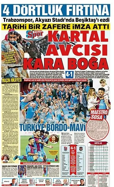 Trabzonspor - Beşiktaş maçı Trabzon yerel basınında...
