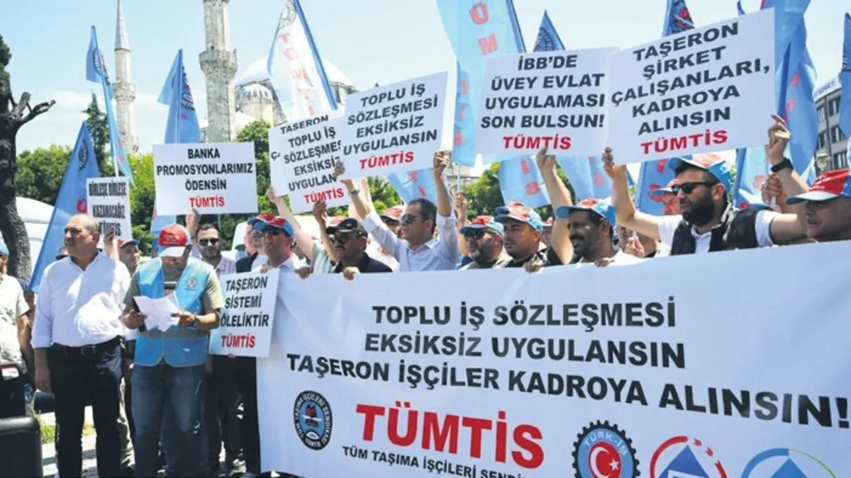 Taşeron işçilerden İBB’ye protesto