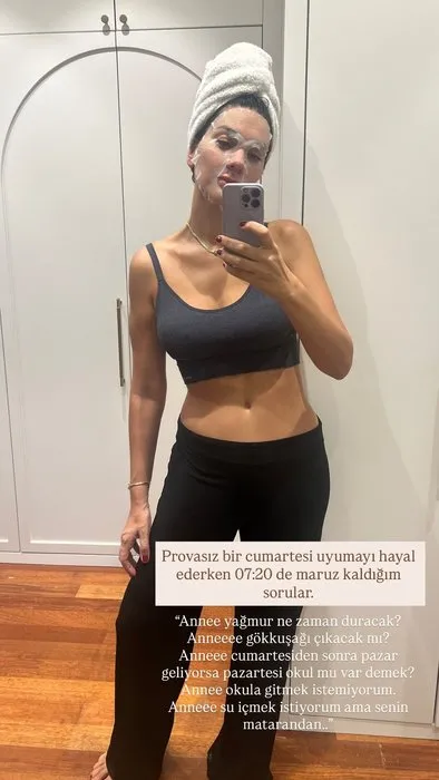 Bergüzar Korel 1 aylık spor kampına girdi! O anları bakın nasıl paylaştı Beyin tam bir jöle