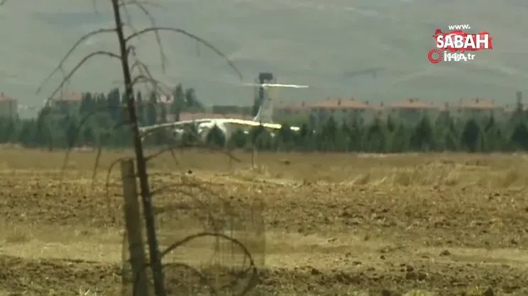 S-400 sevkiyatında ikinci bataryanın parçalarını getiren uçak Mürted'e indi