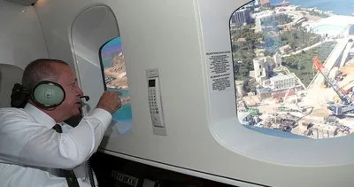 Erdoğan helikopterden Yassıada’daki çalışmaları inceledi