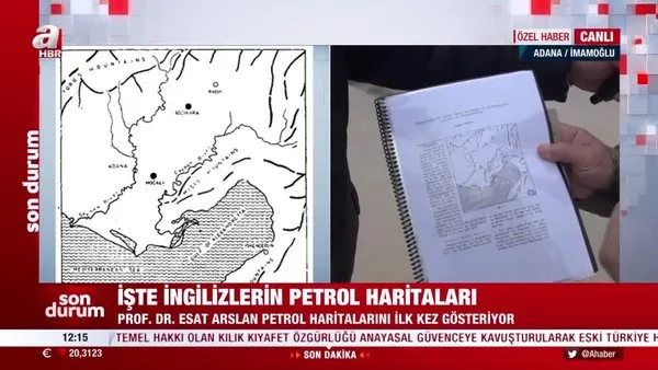 Adana’da petrol rezervi artıyor mu? Canlı yayında tek tek gösterdi: İşte İngilizlerin petrol haritaları... | Video
