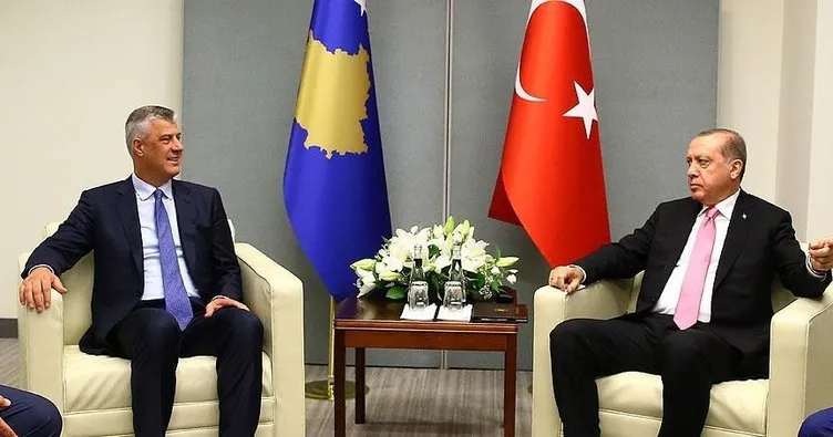 Cumhurbaşkanı Erdoğan Kosova Cumhurbaşkanı Taçi ile görüştü