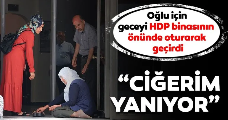 Oğlunun dağa kaçırıldığını söyleyen annenin HDP’deki eylemi sürüyor