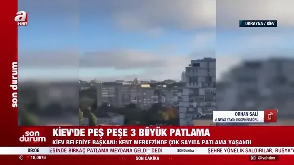 SON DAKİKA: Ukrayna'nın başkenti Kiev'de peş peşe patlamalar | Video