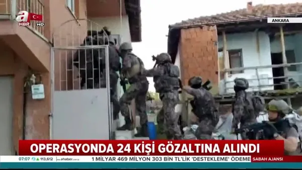 Ankara'da DAEŞ operasyonu! 24 zanlı yakalandı | Video