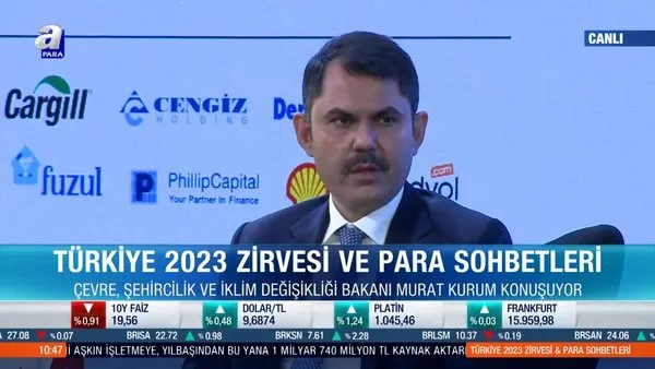 Bakan Kurum'dan Türkiye 2023 Zirvesi'nde önemli açıklamalar