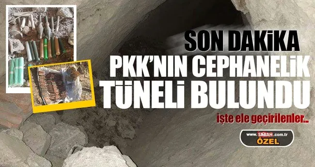 PKK’nın cephanelik tüneli bulundu!