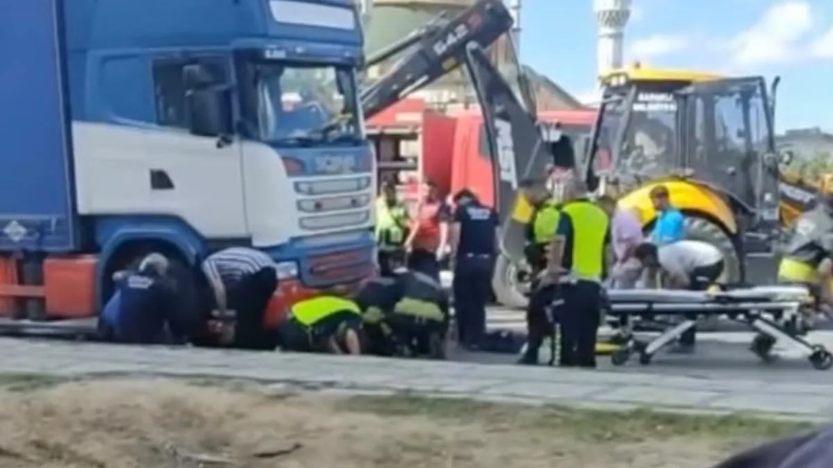 Tekirdağ'da TIR'ın çarptığı kadın ağır yaralandı