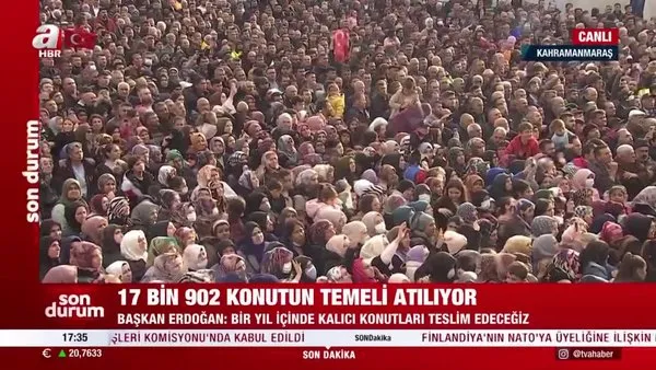 Deprem bölgesindeki 11 ilde 17 bin 902 konutun temeli atıldı! Başkan Erdoğan: 1 yıl içinde teslim edeceğiz | Video