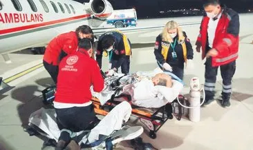Almanya’da beyin kanaması geçiren okul müdürüne ambulans uçak #izmir