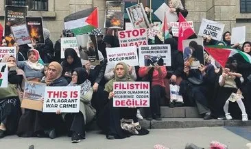 Kadınlardan Gazze için oturma eylemi