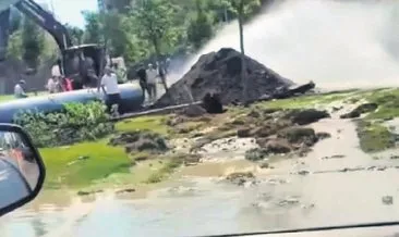 İSKİ çalışmasında ana isale borusu patladı #istanbul