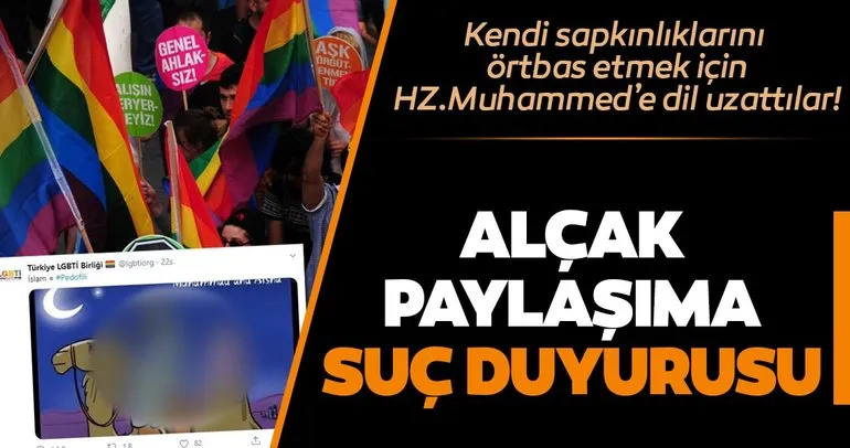 Hz. Muhammed’e çirkin bir karikatürle hakaret eden Türkiye LGBTİ Birliği hakkında suç duyurusu