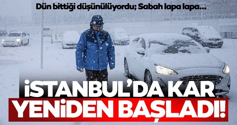 Son dakika... İstanbul’da kar yağışı yeniden başladı: İşe gideceklere uyarı