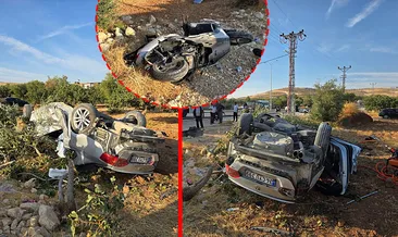 Gaziantep’te korkunç kaza! Otomobil fıstık bahçesine uçtu: Ölü ve yaralılar var! #gaziantep
