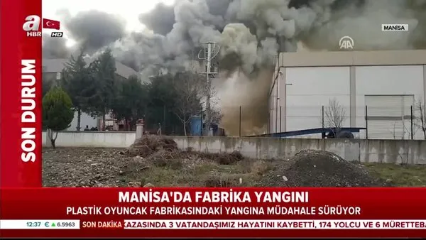 Manisa'da Muradiye sanayii bölgesinde fabrika yangını çıktı | Video