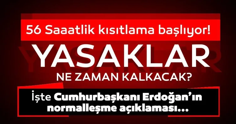 Son dakika gelişmeleri... Yasaklar ne zaman kalkıyor, Yarın sokağa çıkma yasağı var mı? Normalleşme başlıyor...