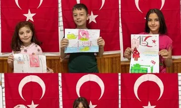 Kur’an kursu öğrencileri 15 Temmuz’u çizgilerle anlattı #tekirdag
