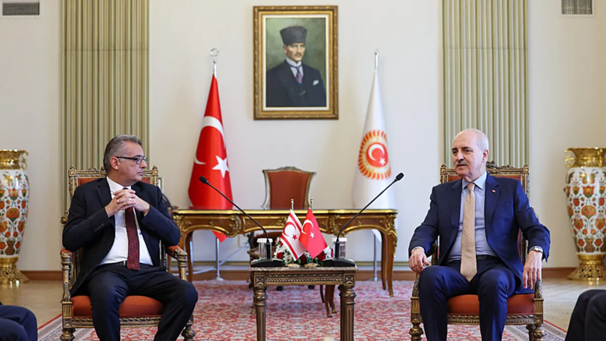 TBMM Başkanı Numan Kurtulmuş, KKTC Cumhurbaşkanı Erhürman ile bir araya geldi TBMM Başkanı Numan Kurtulmuş, KKTC Cumhurbaşkanı Erhürman ile bir araya geldi