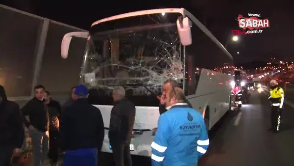İstanbul'da Haliç köprüsü üzerinde zincirleme kaza: 3 otobüs birbirine girdi!
