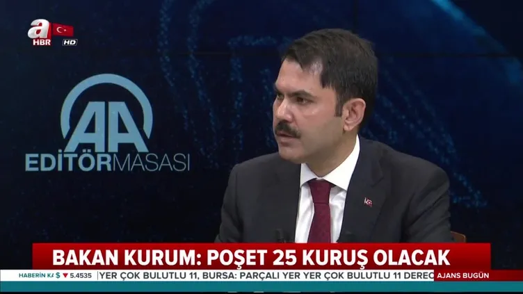 Bakan Kurum: Poşet 25 kuruş olacak