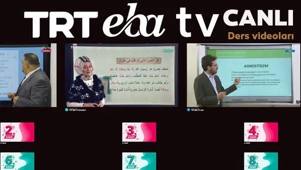 TRT EBA TV (13 Nisan Pazartesi) Lise, Ortaokul, İlkokul dersleri Uzaktan Eğitim canlı yayın izle | Video