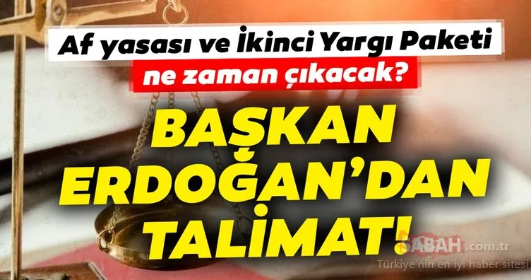 Son Dakika Haberi: Başkan Erdoğan’dan af yasası ile ilgili talimat! Genel af yasası ve ikinci yargı paketi ne zaman çıkacak, son durum nedir?