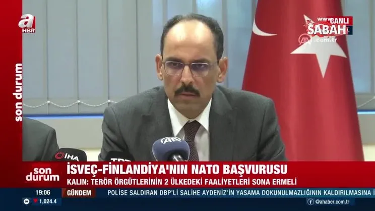 Son dakika: Cumhurbaşkanlığı Sözcüsü Kalın'dan İsveç ve Finlandiya'nın NATO başvurusuna ilişkin açıklama | Video
