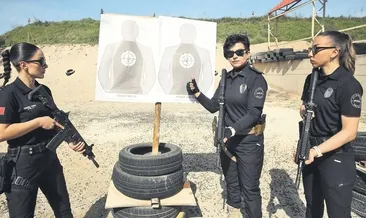 Kadın polisler attığını 12’den vuruyor