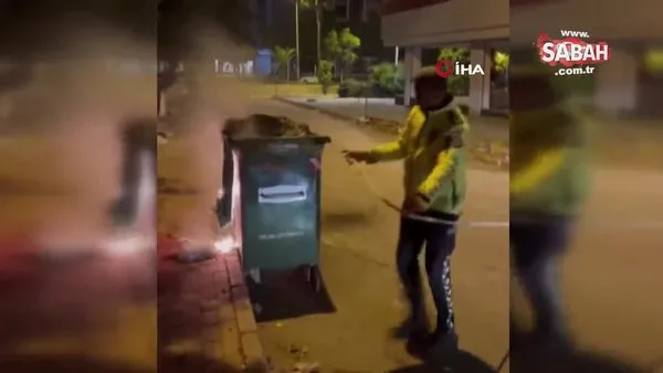 Trafik polisleri bu kez ceza yazmadı, yangın söndürdü | Video
