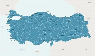 İç Anadolu Bölgesi Haritası - İl Sınırlarını Gösteren İç Anadolu Bölgesi Siyasi Haritası