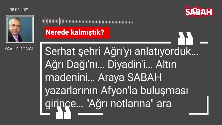 Yavuz Donat | Nerede kalmıştık?