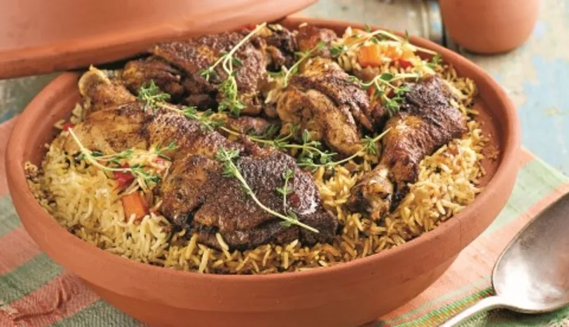 Pilavlı tavuk tajine Pilavlı tavuk tajine