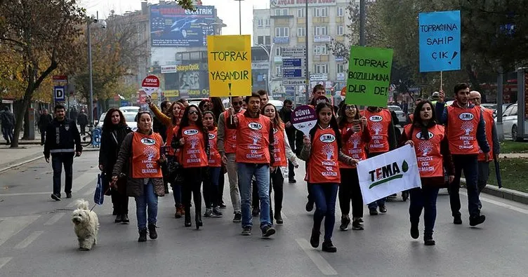 Toprağa saygı için yürüdüler