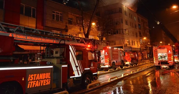 Zeytinburnu’nda 4 katlı binada korkutan yangın