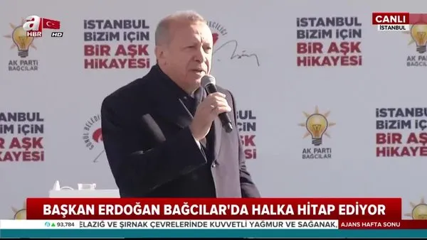 Cumhurbaşkanı Erdoğan, İstanbul Bağcılar'da vatandaşlara hitap etti (30 Mart Cumartesi 2019)