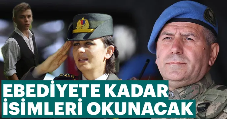 Ebediyete kadar isimleri okunacak