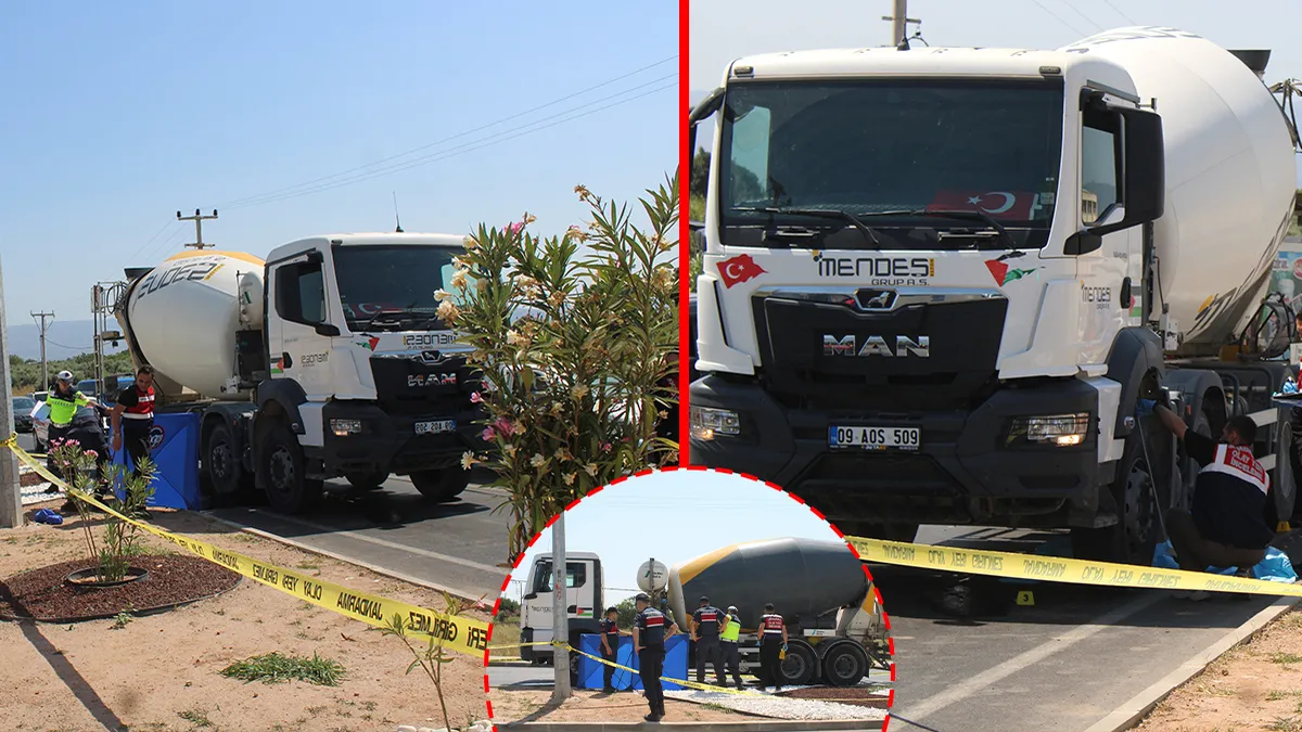 Aydın'da beton mikseri ile yayanın karıştığı trafik kazası