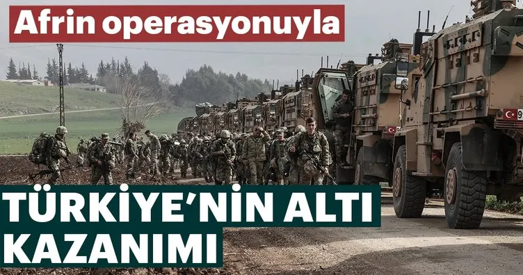 Afrin operasyonuyla Türkiye’nin 6 kazanımı