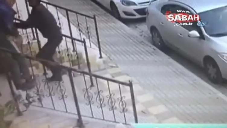 Komşusundan aidat istedi hastanelik oldu...Dehşet anları kamerada