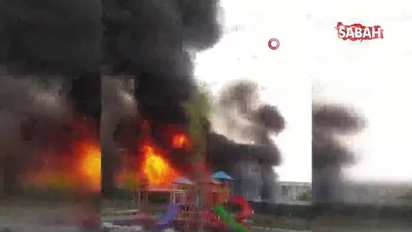 Sultanbeyli'de mobilya fabrikasında yangın | Video