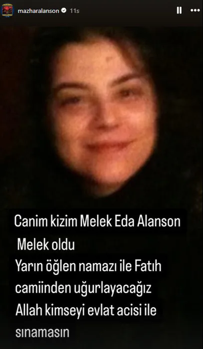 Kızının vefatıyla sarsılan Mazhar Alanson’dan yürek burkan paylaşım! Allah kimseyi evlat acısıyla sınamasın