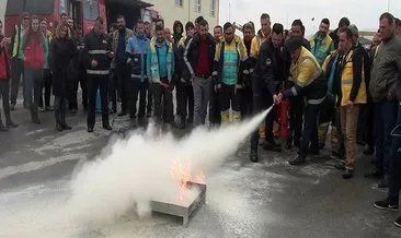 Kayseri’de Kocasinan personeline yangın tatbikatı