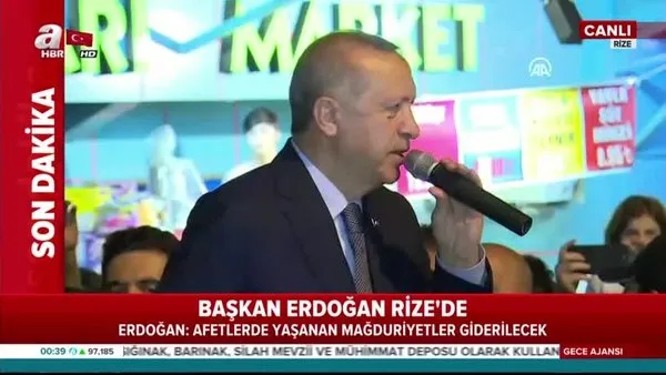 Başkan Erdoğan Rize'de konuştu: 