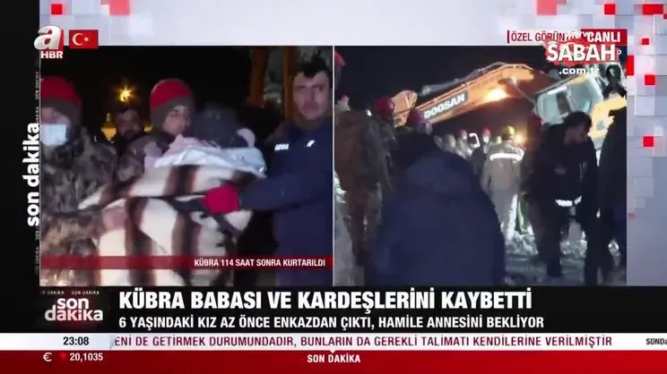 Önce Kübra sonra hamile annesi kurtuldu | Video