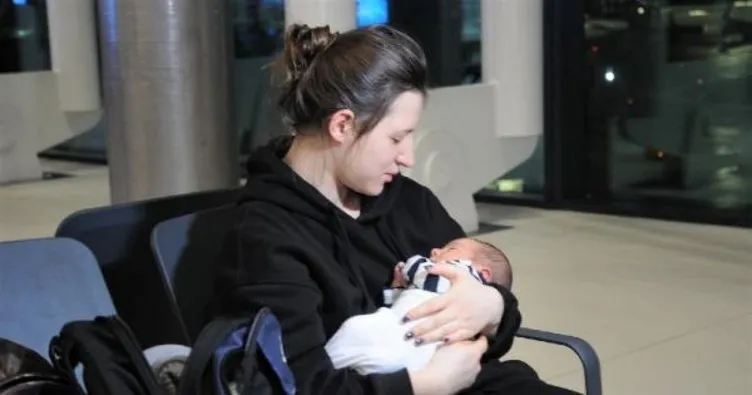 Ukrayna’da savaştan 3 saat önce doğmuştu! Türk bebeği Emilia, ailesiyle  İstanbul’a geldi