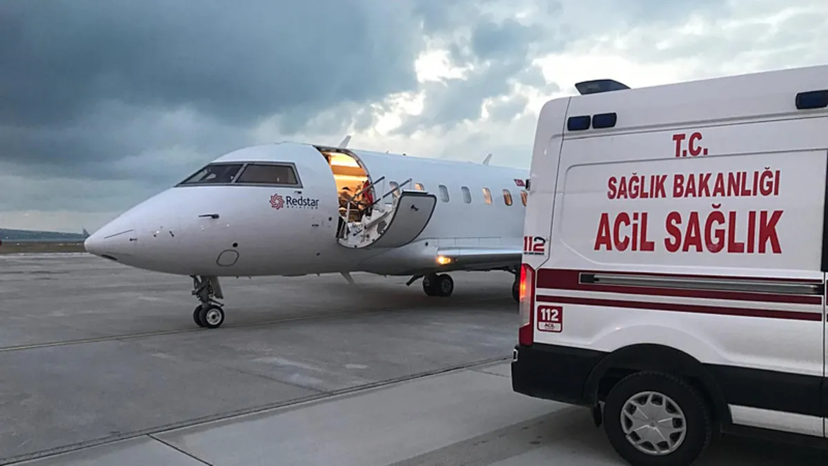 Ambulans Uçak 10 günlük bebek için havalandı! Ambulans Uçak 10 günlük bebek için havalandı!