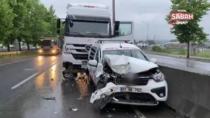 Kocaeli’de 2 tır ile hafif ticari araç çarpıştı: 1 yaralı | Video